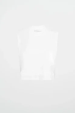 Cropped Embossed Signature Logo Tank 106