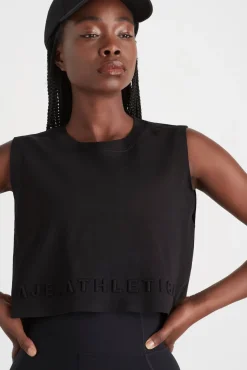 Cropped Embossed Signature Logo Tank 106