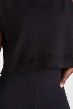 Cropped Embossed Signature Logo Tank 106