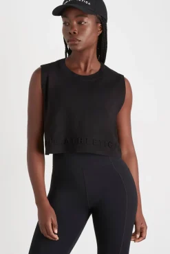 Cropped Embossed Signature Logo Tank 106