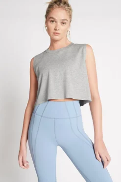 Cropped Embossed Signature Logo Tank 112