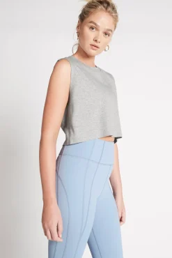 Cropped Embossed Signature Logo Tank 112