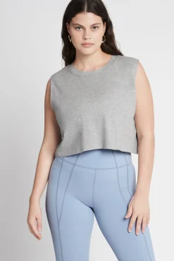 Cropped Embossed Signature Logo Tank 112