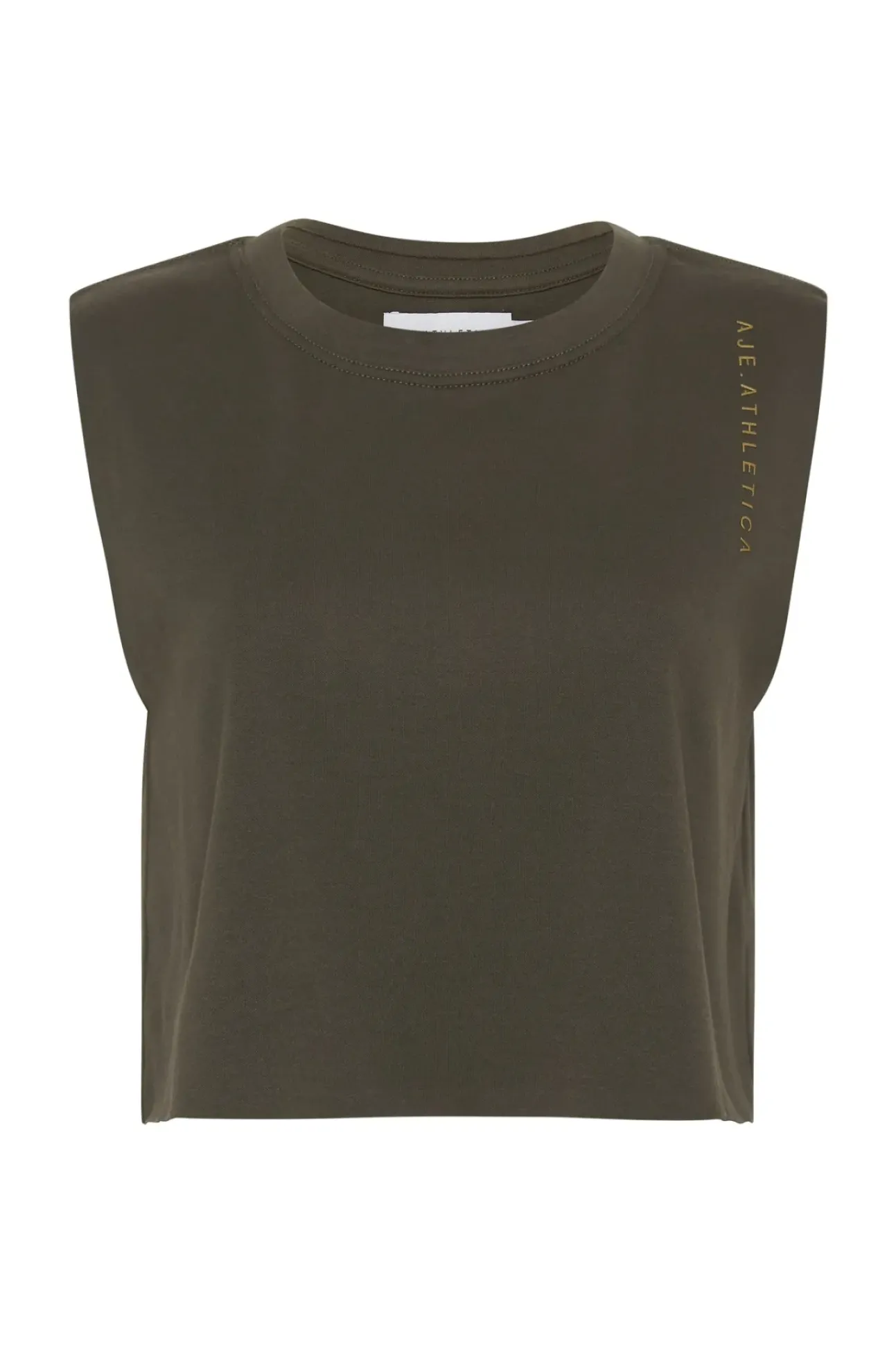 Cropped Embossed Signature Logo Tank 112