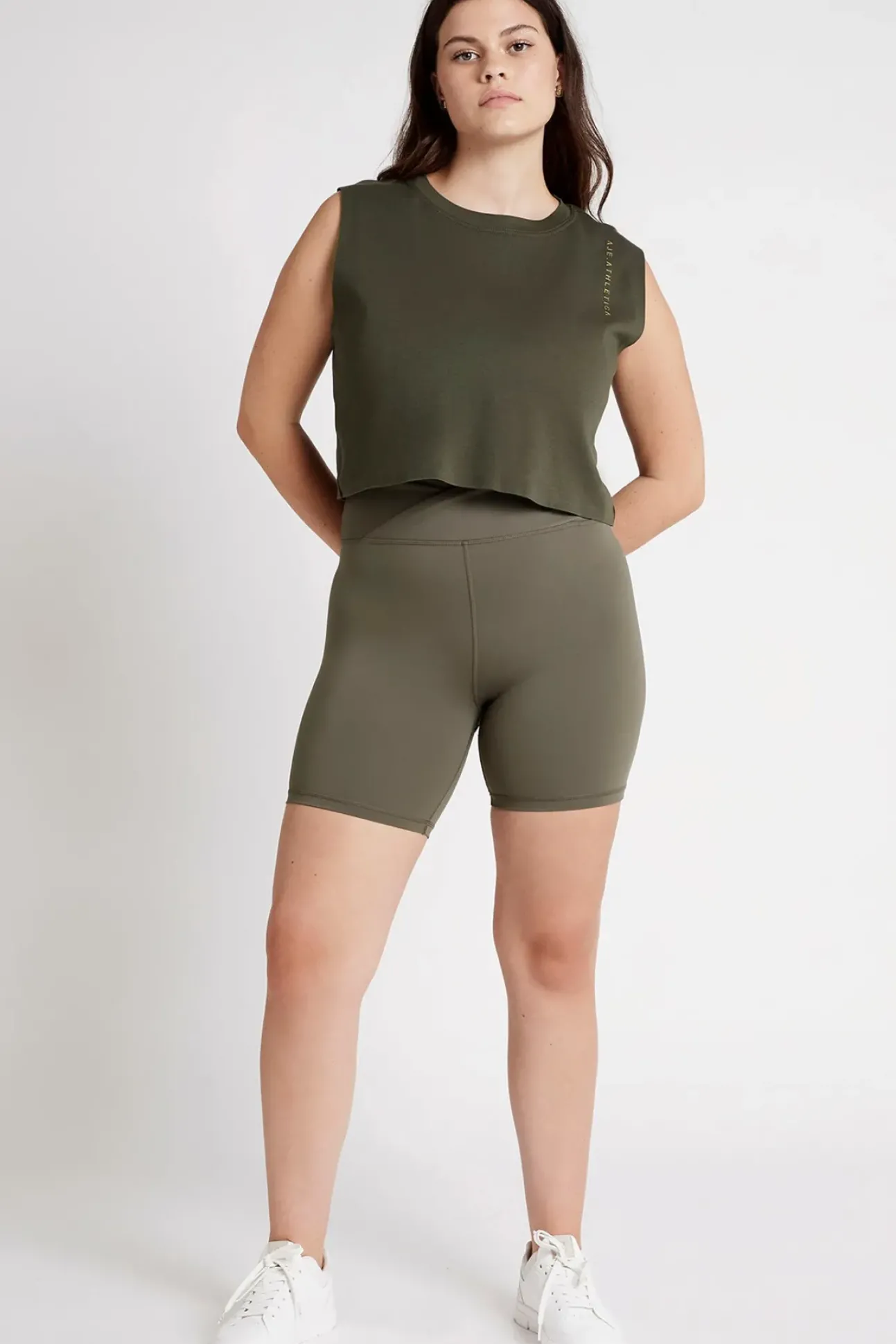 Cropped Embossed Signature Logo Tank 112