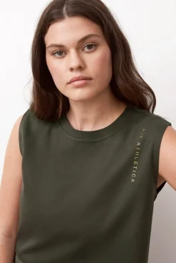 Cropped Embossed Signature Logo Tank 112