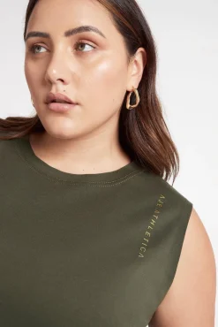 Cropped Embossed Signature Logo Tank 112