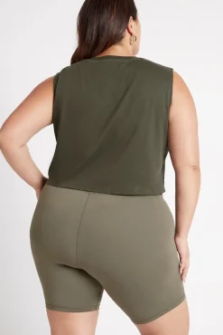 Cropped Embossed Signature Logo Tank 112