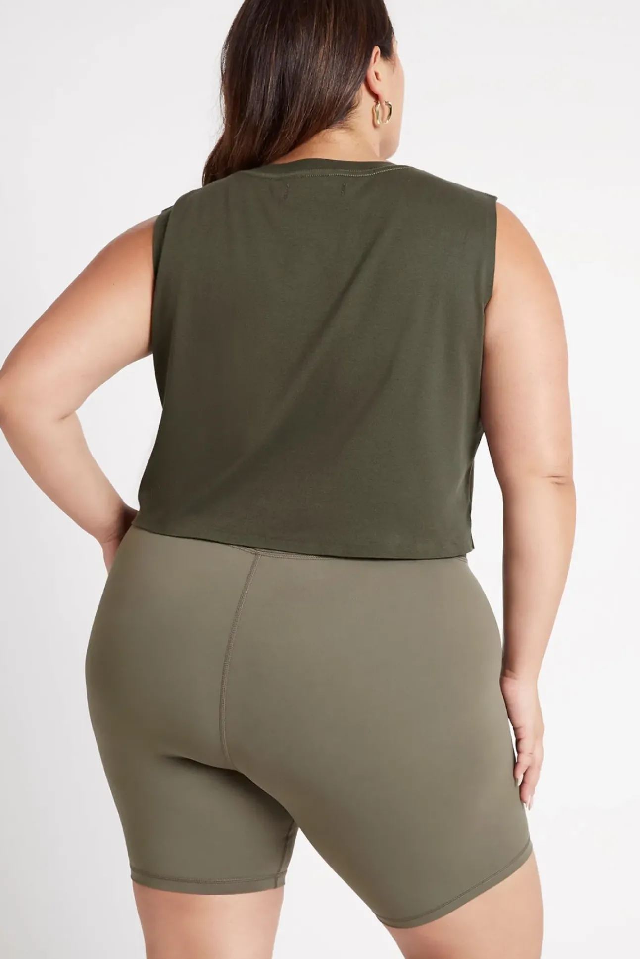 Cropped Embossed Signature Logo Tank 112