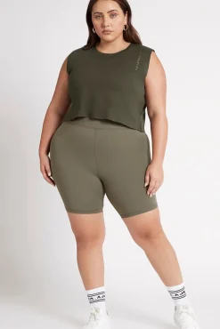 Cropped Embossed Signature Logo Tank 112