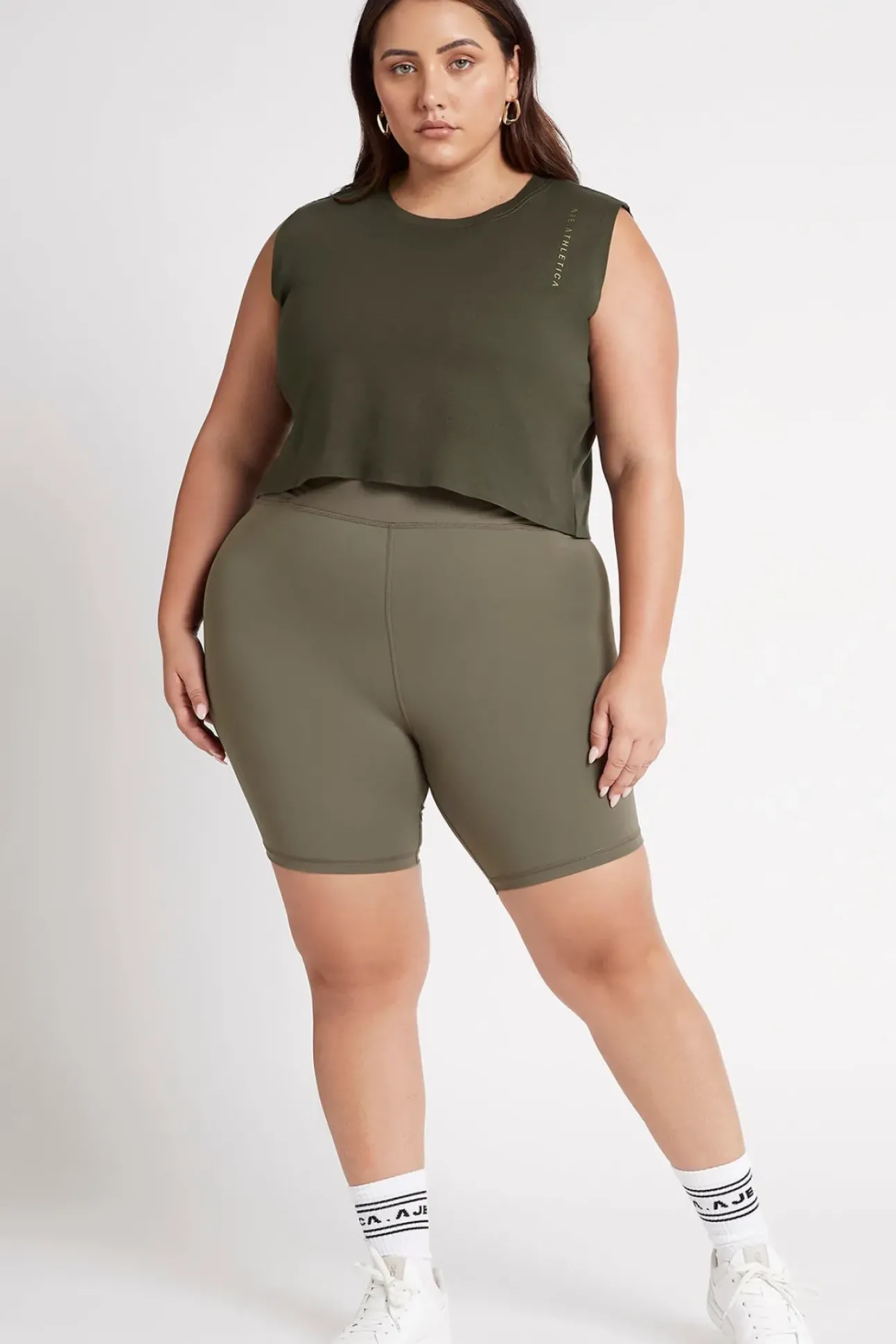 Cropped Embossed Signature Logo Tank 112