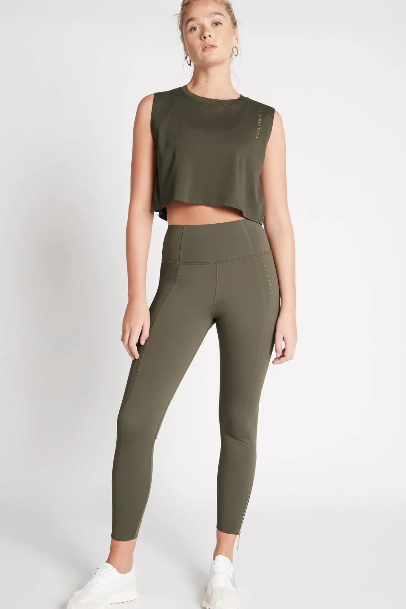 Cropped Embossed Signature Logo Tank 112