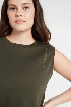 Cropped Embossed Signature Logo Tank 112