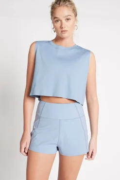 Cropped Embossed Signature Logo Tank 112