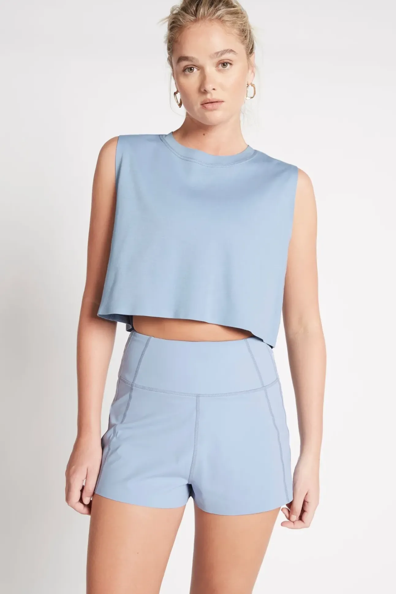 Cropped Embossed Signature Logo Tank 112