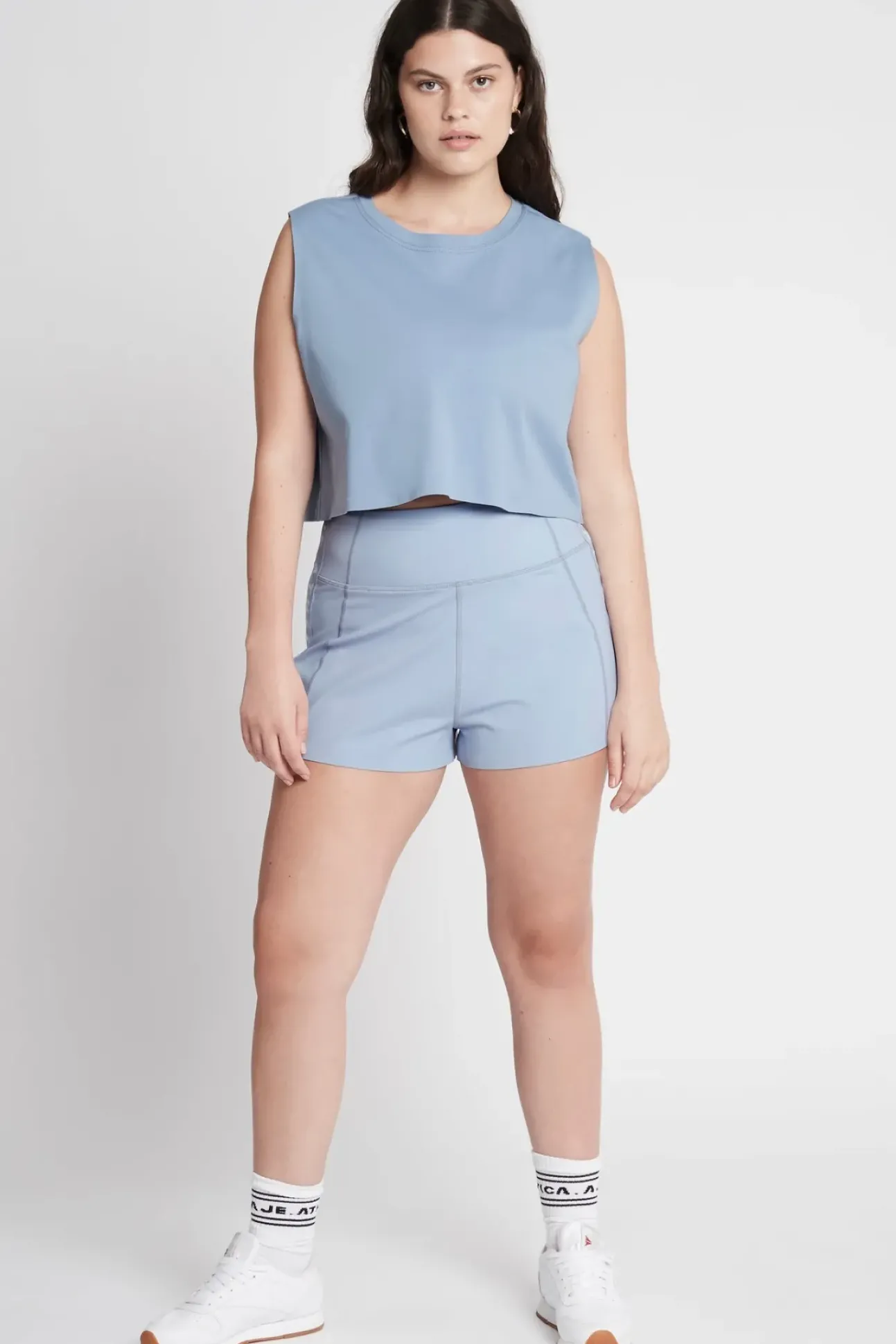 Cropped Embossed Signature Logo Tank 112