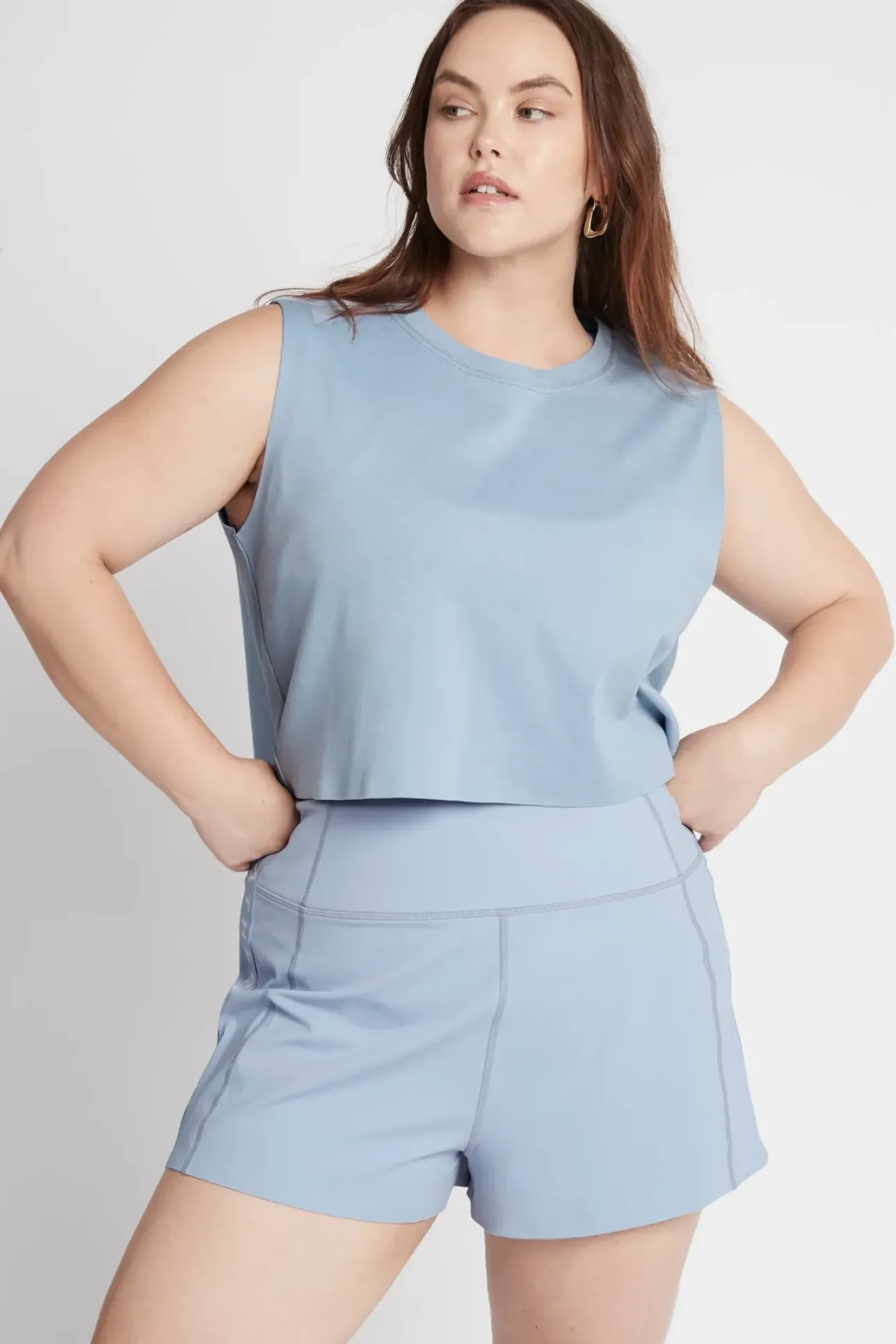 Cropped Embossed Signature Logo Tank 112