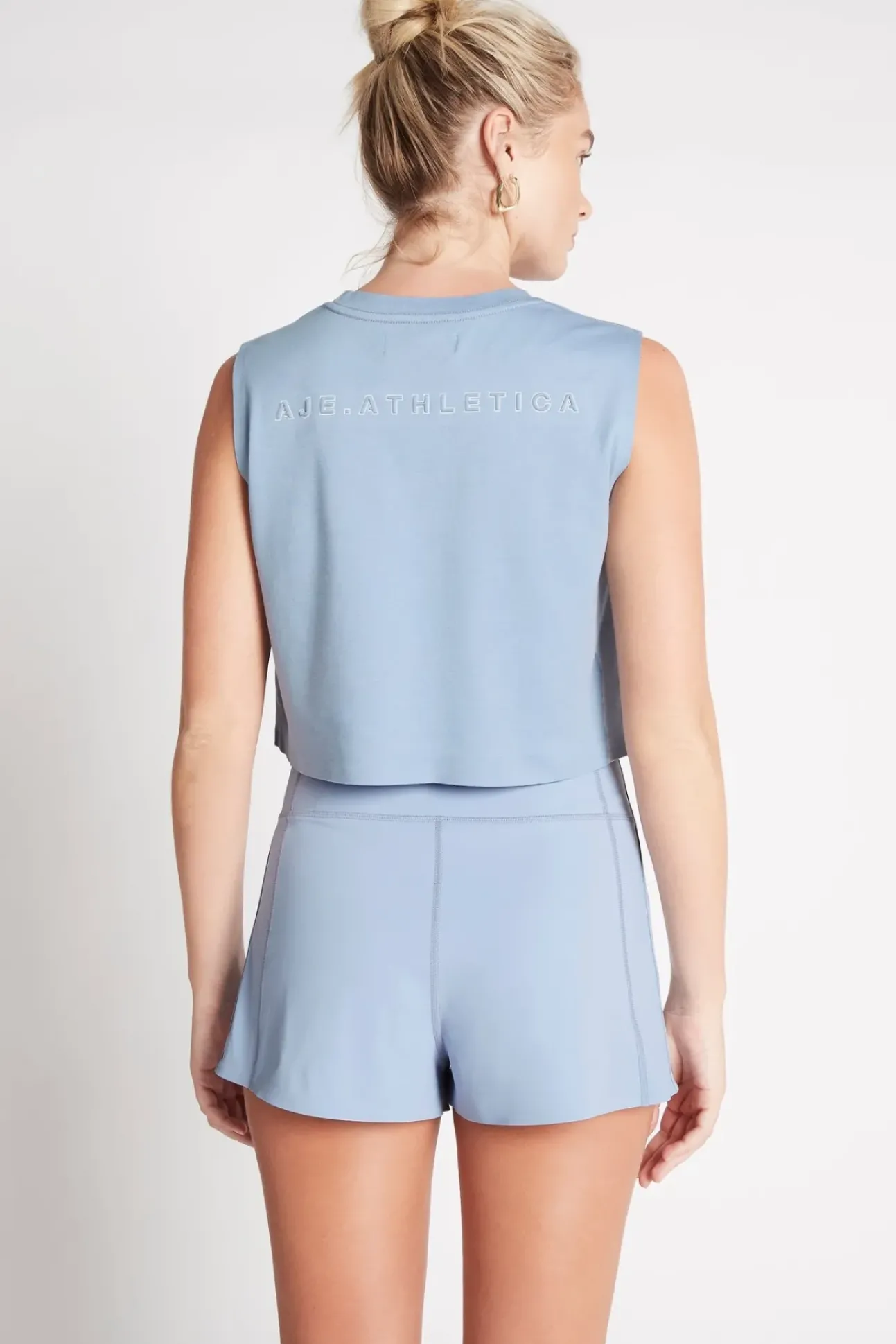 Cropped Embossed Signature Logo Tank 112