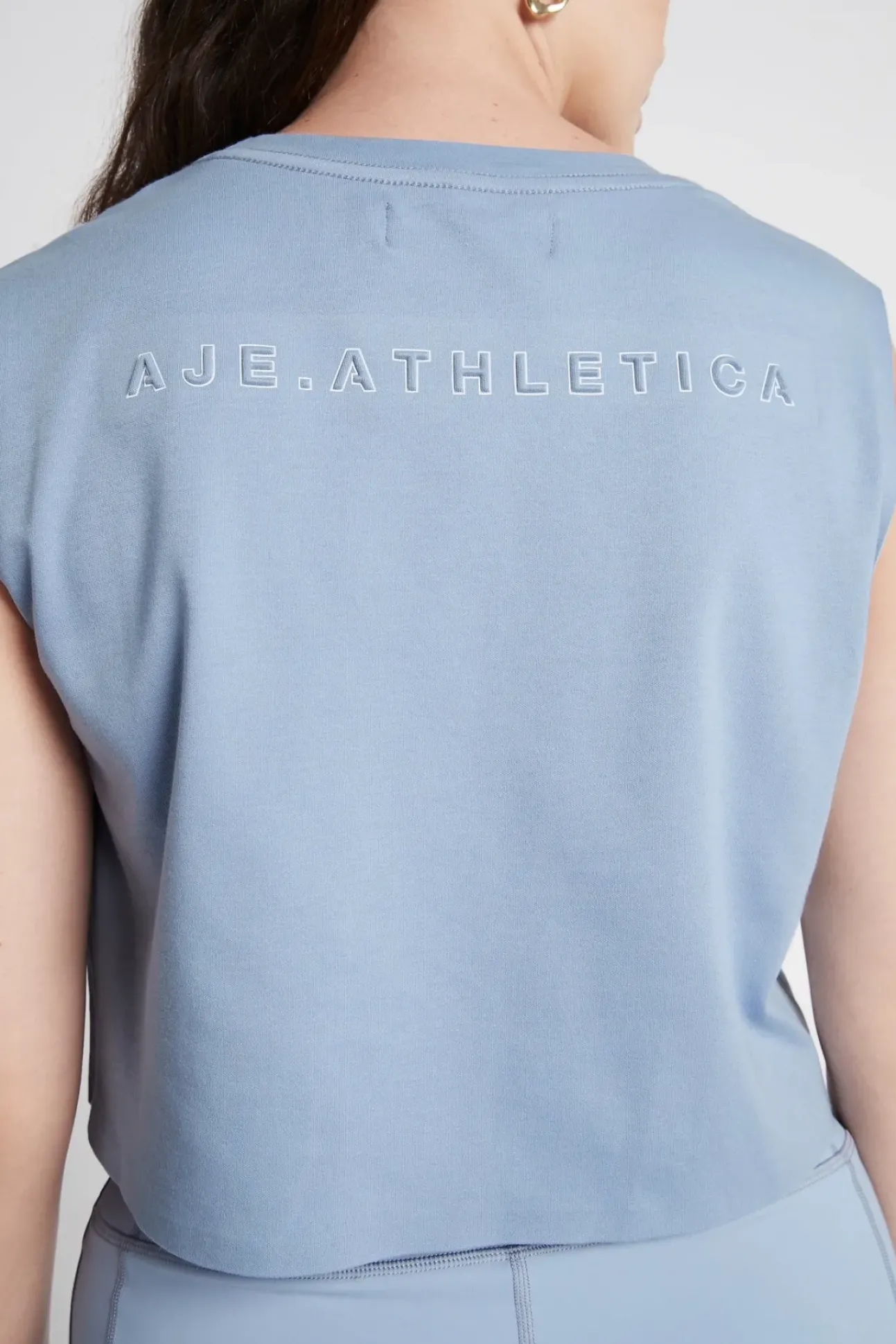 Cropped Embossed Signature Logo Tank 112