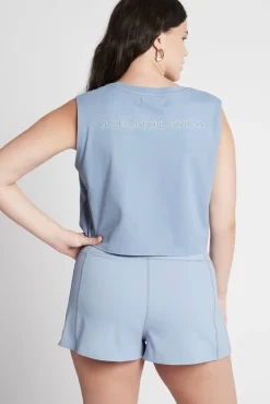 Cropped Embossed Signature Logo Tank 112