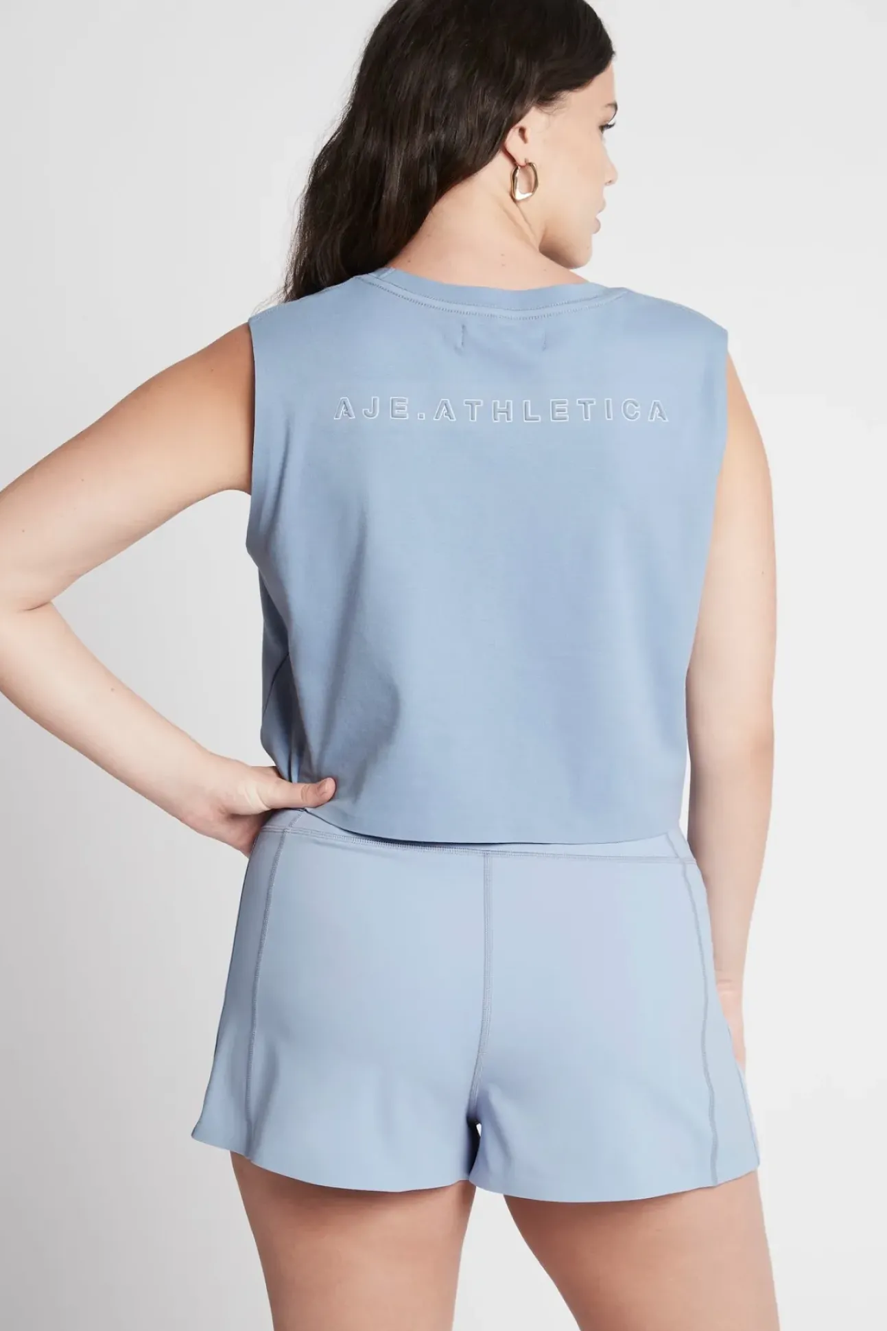 Cropped Embossed Signature Logo Tank 112