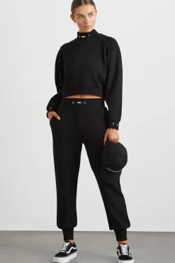 Cropped Fleece Funnel Neck Jumper 408