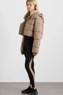 Cropped Hooded Puffer Jacket 764