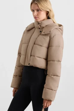 Cropped Hooded Puffer Jacket 764