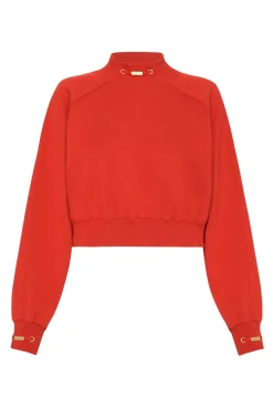 Cropped Knit Funnel Neck Jumper 408