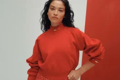 Cropped Knit Funnel Neck Jumper 408