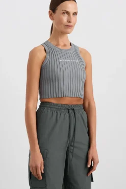 Cropped Knitted Logo Tank 135