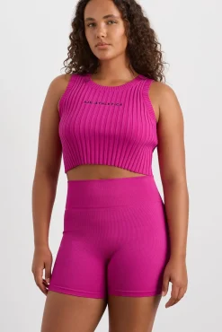 Cropped Knitted Logo Tank 135