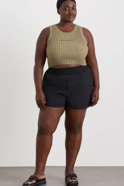 Cropped Knitted Logo Tank 135