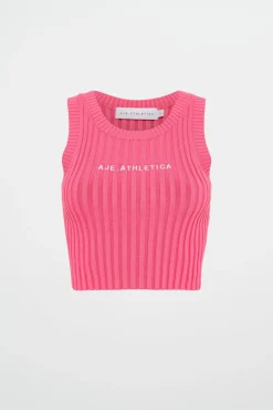 Cropped Knitted Logo Tank 135