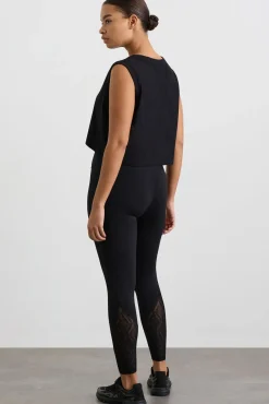 Cropped Logo Mesh Boxy Tank 146