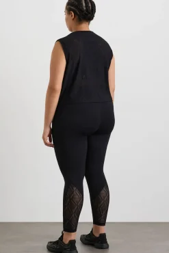 Cropped Logo Mesh Boxy Tank 146