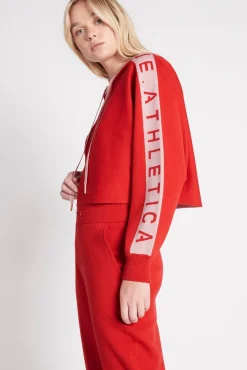 Cropped Logotape Long Sleeve Hoodie 409