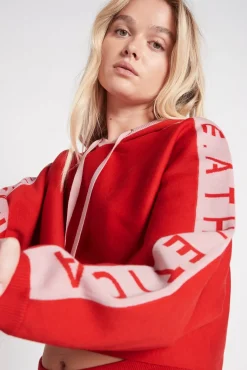 Cropped Logotape Long Sleeve Hoodie 409