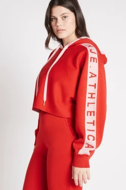 Cropped Logotape Long Sleeve Hoodie 409