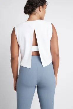 Cropped Split Back Tank 112