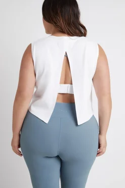 Cropped Split Back Tank 112