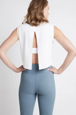 Cropped Split Back Tank 112