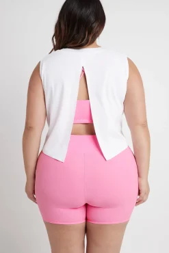 Cropped Split Back Tank 112