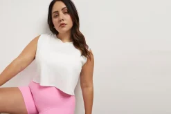 Cropped Split Back Tank 112