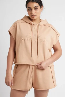 Embossed Classic Short Sleeve Cropped Hoodie 402