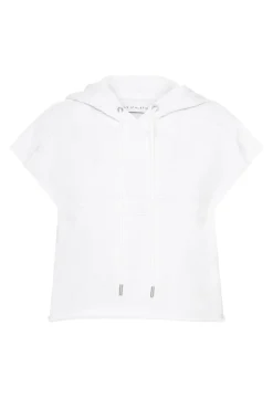 Embossed Classic Short Sleeve Cropped Hoodie 402