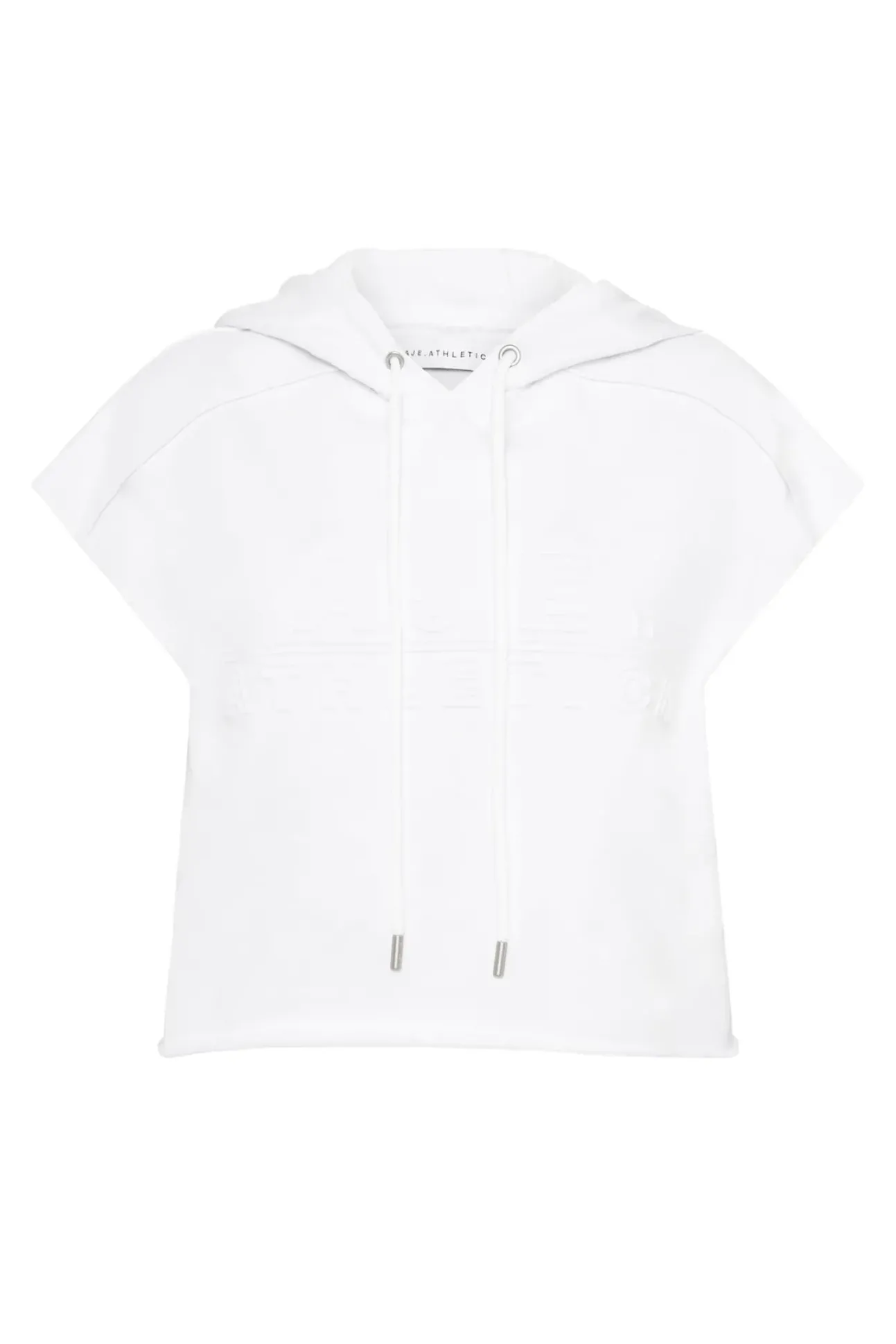 Embossed Classic Short Sleeve Cropped Hoodie 402