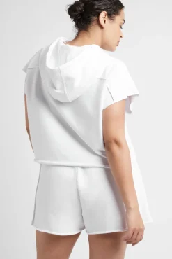 Embossed Classic Short Sleeve Cropped Hoodie 402