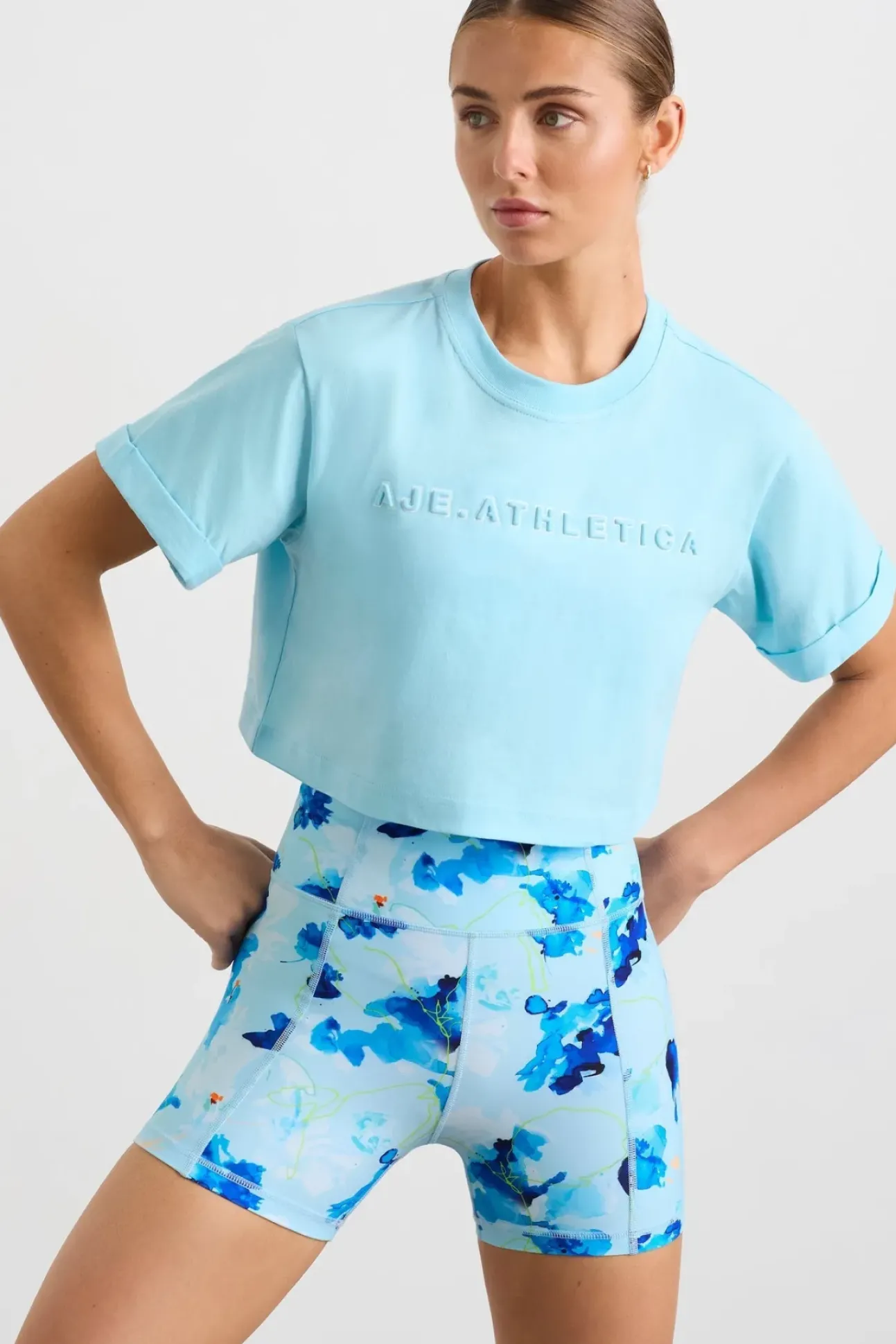 Embossed Crop Tee 105