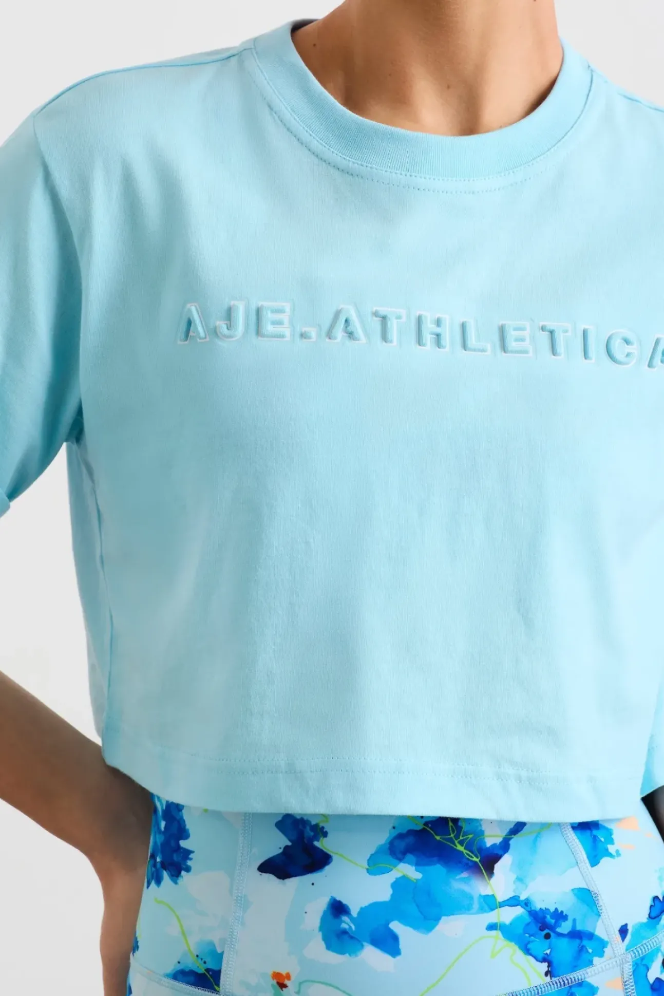 Embossed Crop Tee 105